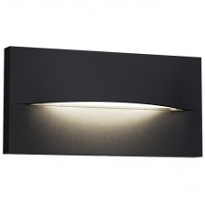 Φωτιστικό Επίτοιχο LED 4W 230V 240lm 3000K Θερμό Φως Αλουμινίου Μαύρο IP65 17-03688-2